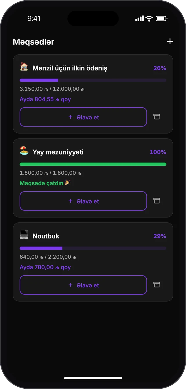 Cashera · Yığım məqsədləri